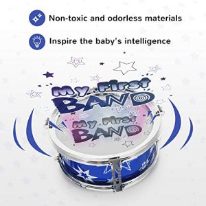 Reditmo Kids Jazz Drum Set, 6 Drums, 2 Cymbals, Chair, Kick Pedal, 2 Drumsticks, Stool - Image 3