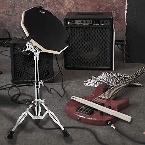 Double Sided Drum Pad with Adjustable Snare Drum Stand