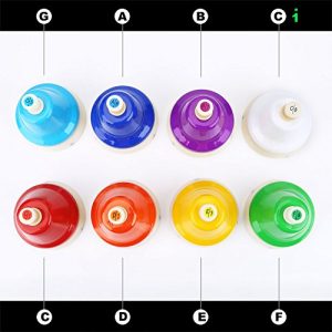 Hand Bell Set, 8 Note Diatonic Metal Bells, Musical Bells for Kids - Image 7