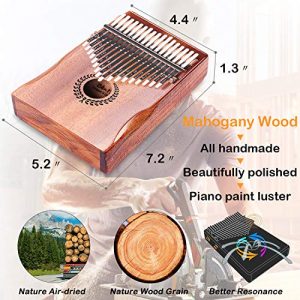 Kalimba 17 Keys Thumb Piano, Easy to Learn Portable Musical Instrument - Image 7