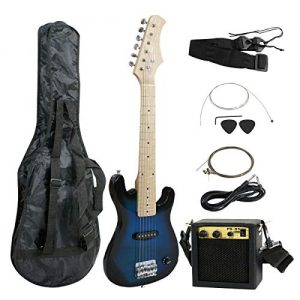Smartxchoices 30" Kids Electric Guitar Set with 5W Amplifier in Blue - Complete Starter Package for Young Musicians. ??