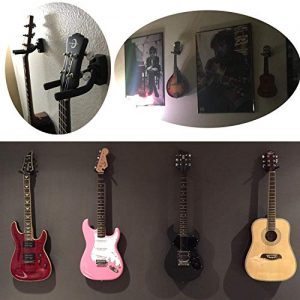 Dtown Guitar Wall Mount Hanger Set - 4 Pack Ukulele & Guitar Holder with Picks - Image 6
