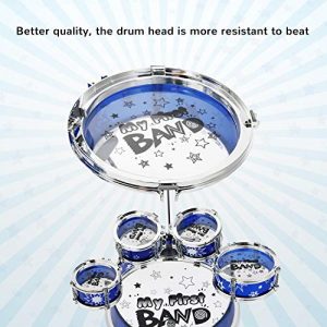 Reditmo Kids Jazz Drum Set, 6 Drums, 2 Cymbals, Chair, Kick Pedal, 2 Drumsticks, Stool - Image 4