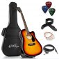 Full-Size Cutaway Thinline Acoustic-Electric Guitar Package