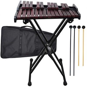 Wooden 25-note Xylophone with Stand 4 Mallets