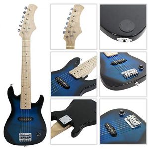 30" Kids Electric Guitar Set with 5W Amplifier - Blue - Image 7