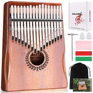 Kalimba 17 Keys Thumb Piano, Easy to Learn Portable Musical Instrument