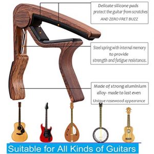 Capo Guitar Capo Rosewood Capo with Guitar Tuner - Image 3