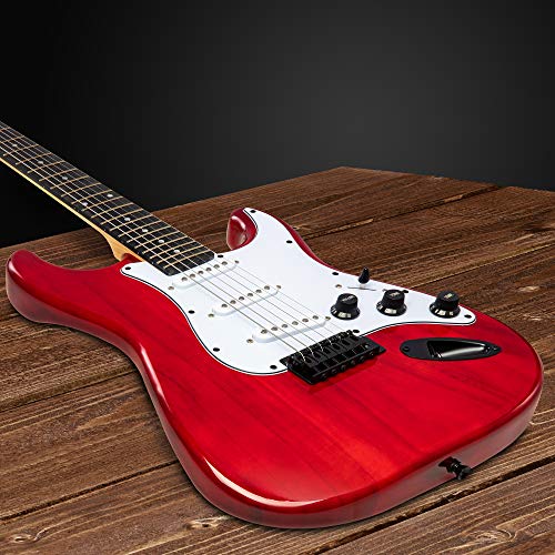 39-Inch Electric Guitar Kit Bundle with 20W Amplifier - Perfect Starter Package in Pink