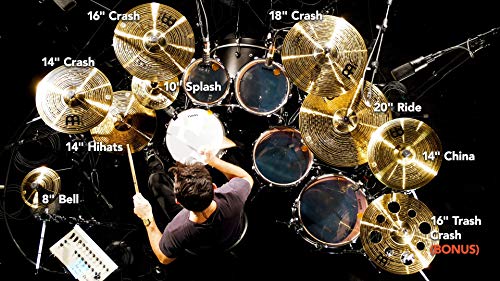 Meinl Cymbals Ultimate Cymbal Set Box Pack – Complete Brass Set with FREE 16” Trash Crash, Perfect for Beginners