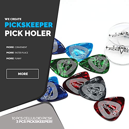 TiMitA Guitar Pick Holder, Fits Any Shape Guitar Picks