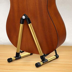 Donner DS-1 Gold Portable Ultimate Guitar Stand for Acoustic Electric - Image 6