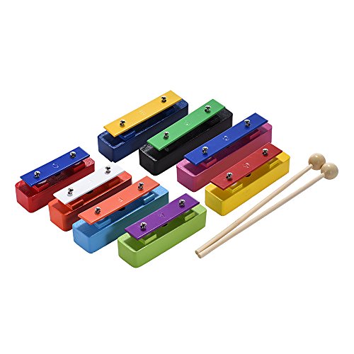 Colorful 8 Note Glockenspiel Resonator Bells Set