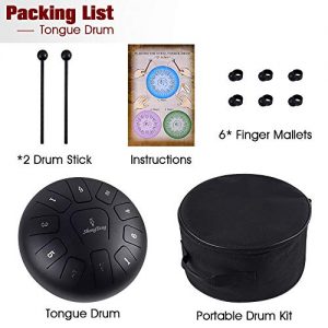 Steel Tongue Drum 10 Inch 11 Notes Tank Drum Chakra Drum - Image 4