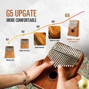 Kalimba Thumb Piano 17 Keys with Mahogany Wood, - Image 2