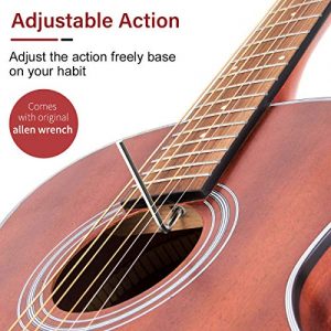 Beginner Acoustic Guitar 6 Metal Strings Mahogany - Image 4