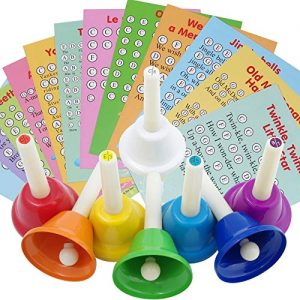 8 Diatonic Color-Coded Hand Bells with Sheet Music Book - Image 7