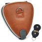 PlasMaller Guitar Pick Holder Case Bag with 24pcs Acoustic Electric Guitar Colorful Picks 0.46mm/ 0.71mm/ 0.96mm + Little Picks Holder Set (Brown)