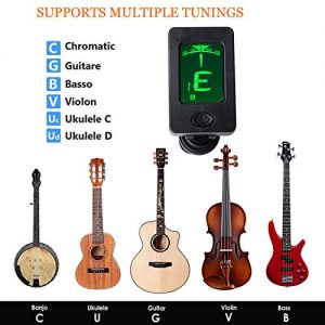 Guitar Tuner Clip-On Tuner with Guitar Capo Rosewood Color Capo - Image 2