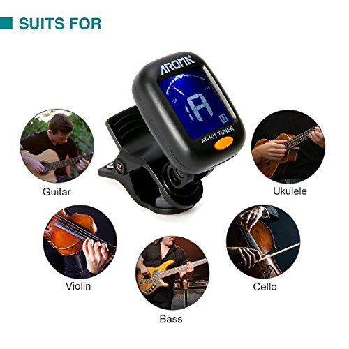 Clip On Guitar Tuner For All Instruments, Ukulele, Guitar
