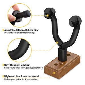 Donner Black Walnut Guitar Wall Mount Hanger 3-Packs - Image 7