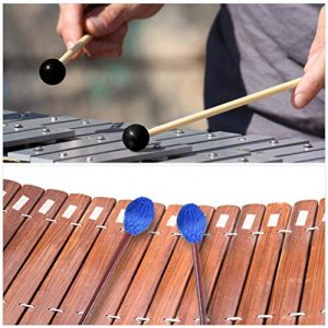 Medium Blue Hard Yarn Marimba Mallets - Image 6