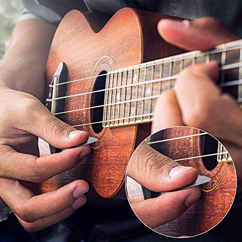 20 Pieces Metal Guitar Picks Plectrums Stainless Steel