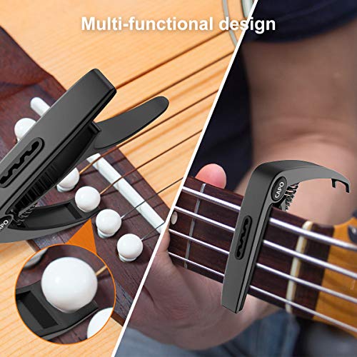 Guitar Capo 3 in 1 Zinc Metal Capo for 6 String Acoustic Guitar
