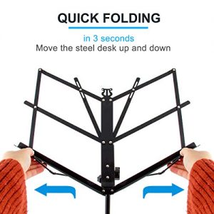 lotmusic Music Sheet Stand Foldable Holder Tripod Base Metal - Image 5