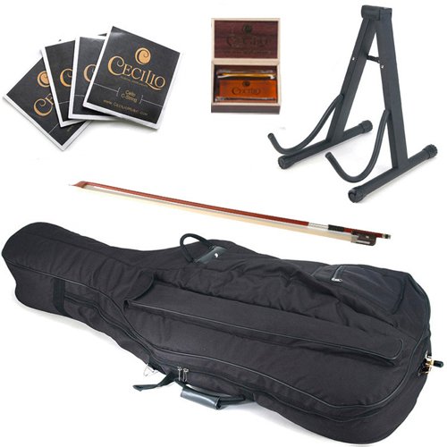 Cecilio Student Cello with Soft Case, Stand, Bow, Rosin