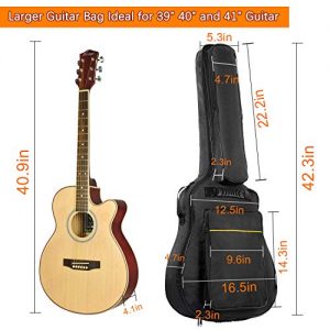 CAHAYA 40 41 Inch Acoustic Guitar Bag 0.3 Inch - Image 6