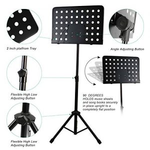EastRock Sheet Music Stand, Guitar Violin Drum Flute Book Stand - Image 3