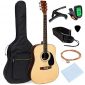 Full Size All-Wood Acoustic Guitar Starter Kit w/Gig Ba