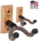 String Swing Guitar Hanger – Holder for Electric Acoustic and Bass Guitars – Stand Accessories Home or Studio Wall - Musical Instruments Safe without Hard Cases – Oak Hardwood CC01K-O 2-Pack