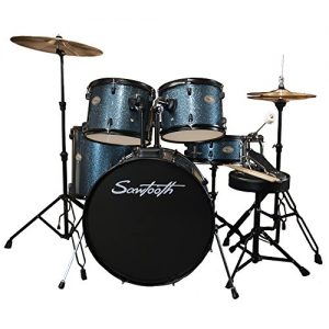 Sawtooth Full Size Student Drum Set with Hardware and Cymbals