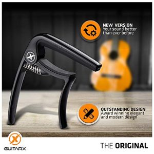 Original Guitar Capo for Acoustic & Electric Guitars, Ukulele, Banjo & Mandolin – Glossy Black, Durable & Scratch-Free - Image 3
