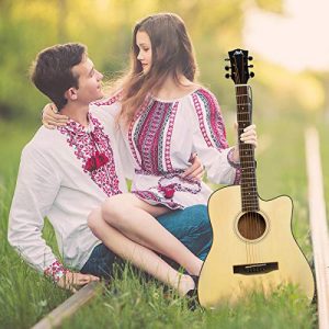 Acoustic Guitar Full Size 41 inch Spruce Cutaway Guitar Bundle - Image 4