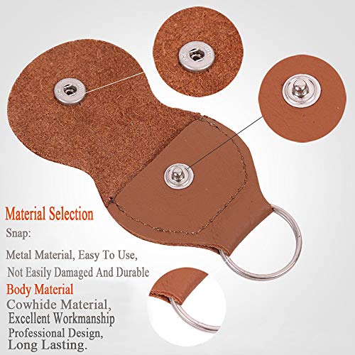 Guitar Picks Holder Case Leather Keychain Plectrum Key