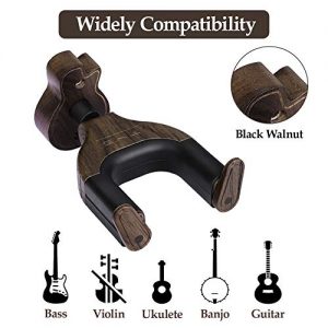 Guitar Hangers Black Walnut Hard Wood Wall Hook Holder Stand - Image 7