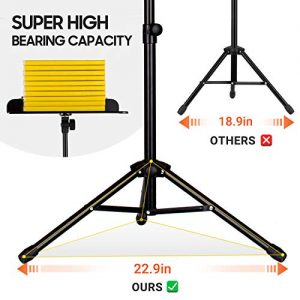 CAHAYA Sheet Music Stand Metal Portable Solid Back - Image 4
