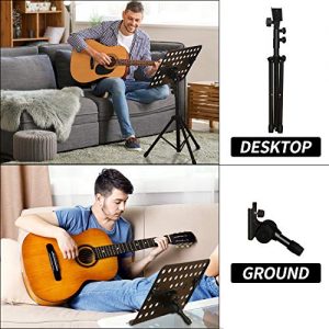 T-SIGN Dual-Use Sheet Music Stand, Tabletop Music Book Stand - Image 3
