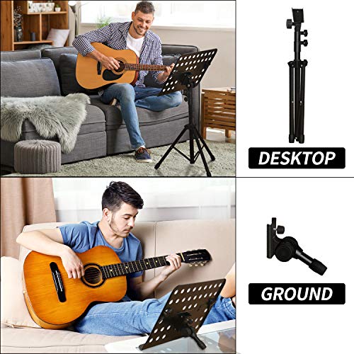 T-SIGN Dual-Use Sheet Music Stand, Tabletop Music Book Stand