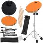 Drum Pad Double Sided with Drumsticks and Drum Stand