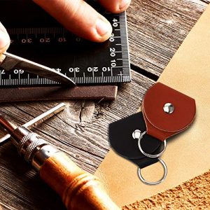 4 Pieces Guitar Picks Holder Case Leather Case Key Chain - Image 5