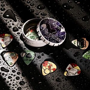 Donner 16 Pack Nostalgia Celluloid Guitar Picks + Tin Box - Image 5
