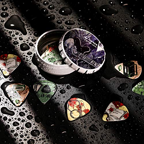 Donner 16 Pack Nostalgia Celluloid Guitar Picks + Tin Box
