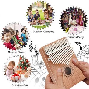 Helesin 17-Key Kalimba – Premium Mahogany Thumb Piano with Accessories - Image 3