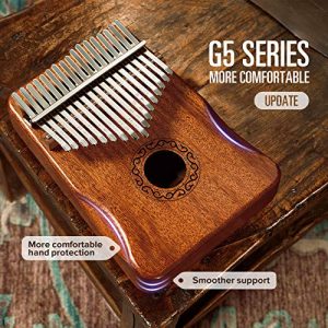 Kalimba Thumb Piano 17 Keys with Mahogany Wood, - Image 4