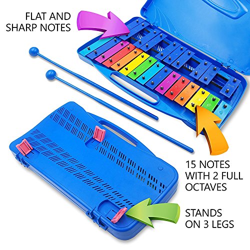 Xylophone 25 Note Chromatic Glockenspiel in Case