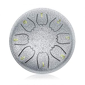 C Major Steel Tongue Drum Silver 8 Notes with Elegant Quality Drum Bag